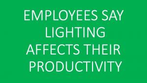 EMPLOYEES SAY LIGHTING AFFECTS THEIR PRODUCTIVITY